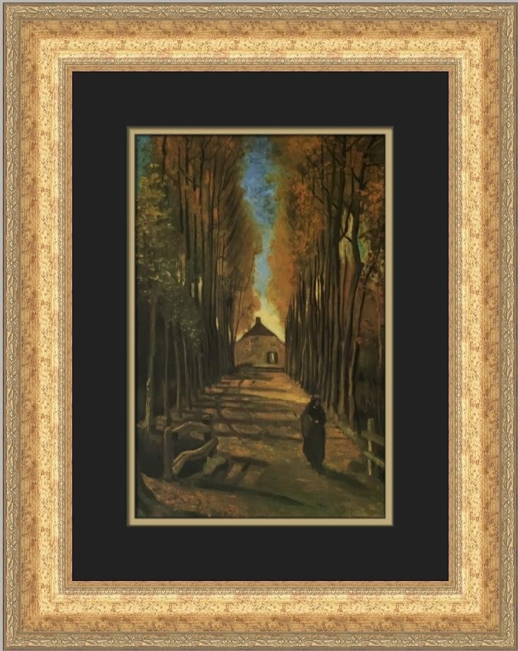 Vincent Van Gogh Avenue of the Poplars Custom Framed Print 20 x 17: Vincent Van Gogh Avenue of the Poplars Custom Framed Print 20 x 17 This stunning custom framed print features Vincent Van Gogh's iconic "Avenue of the Poplars." Crafted with precision, this artwork is
