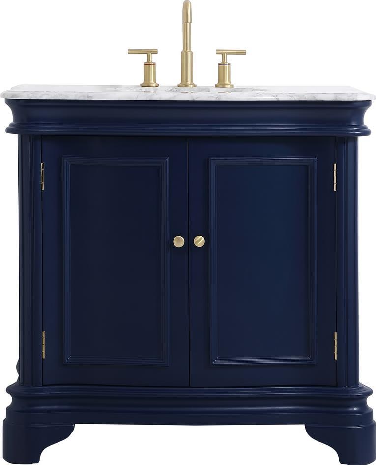 Elegant Lighting Blue Vanity with Gold Accents Transitional Style: Elegant Lighting Blue Vanity with Gold Accents Transitional Style Elevate your bathroom decor with this stunning Blue Bathroom Vanity featuring elegant gold accents. This transitional-style vanity com