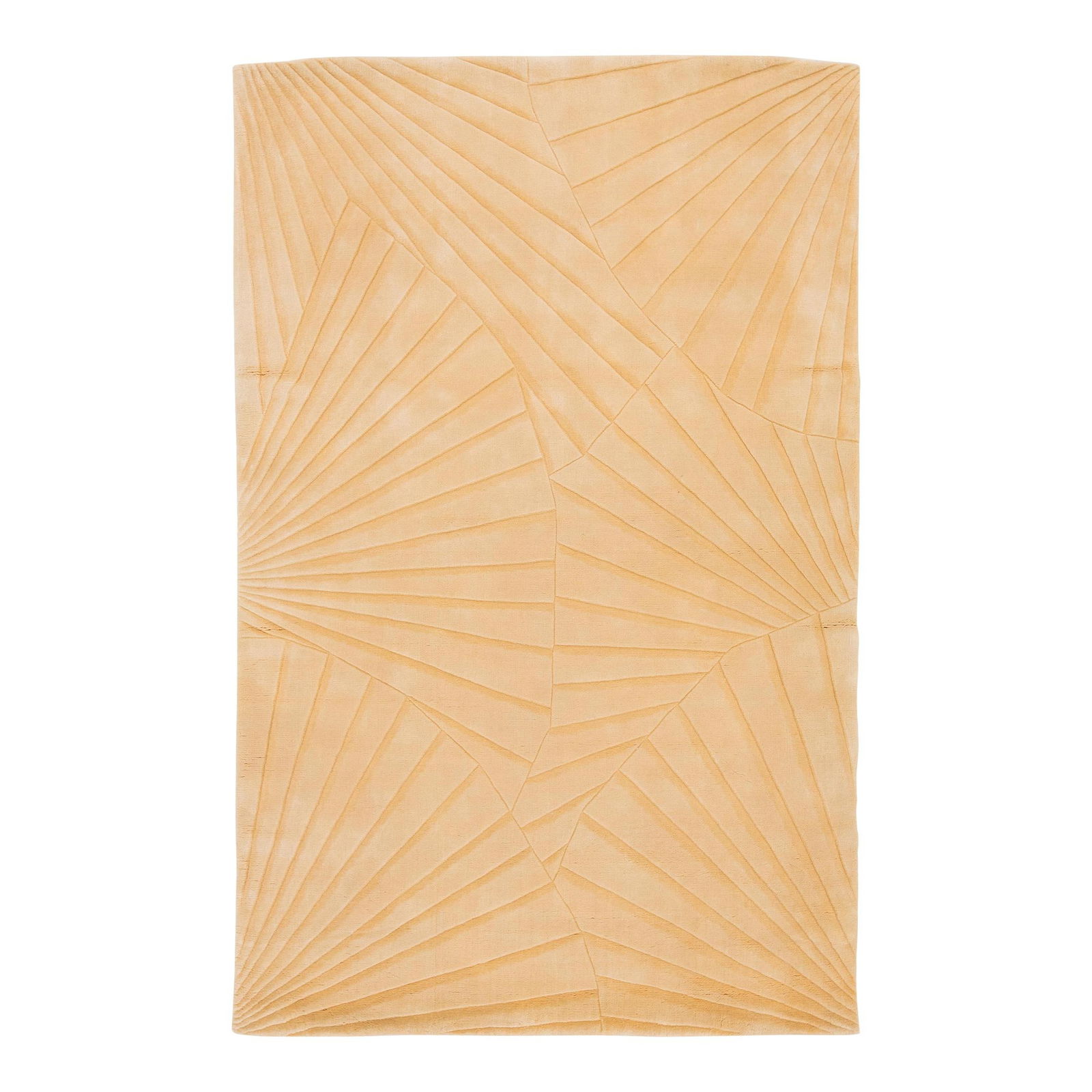 Modern Hand-Loomed Wool Rug Peach Abstract Design 5' x 8' (1 of 8)