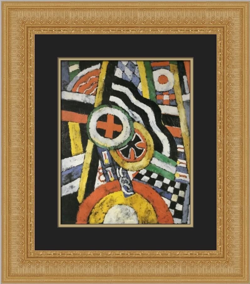 Marsden Hartley Painting No. 5 Custom Framed Art Print: Marsden Hartley Painting No. 5 Custom Framed Art Print This exquisite custom framed print features the artwork "Painting No.5" by renowned artist Marsden Hartley, embodying the Impressionism style. Th