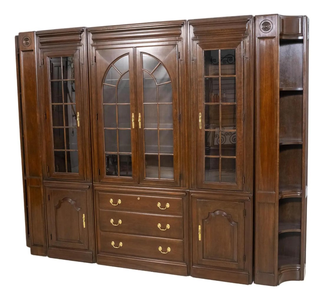 Harden Cherry Wood 5 Piece Entertainment Center China Cabinet (1 of 10)