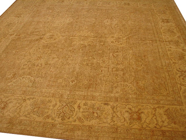 8.11 x 9.1 Handwoven Chobi Peshawar Rug Neutral Warm Colors (1 of 6)