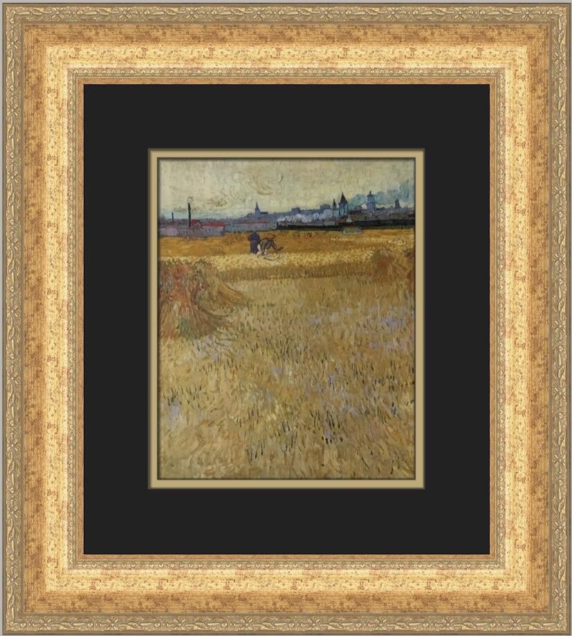 Vincent Van Gogh Arles View from Wheatfields Custom Framed Print 18 x 16 (1 of 2)