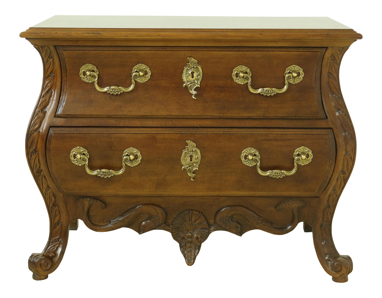 Mount Airy 2 Drawer French Accent Chest Solid Brass Hardware (1 of 10)