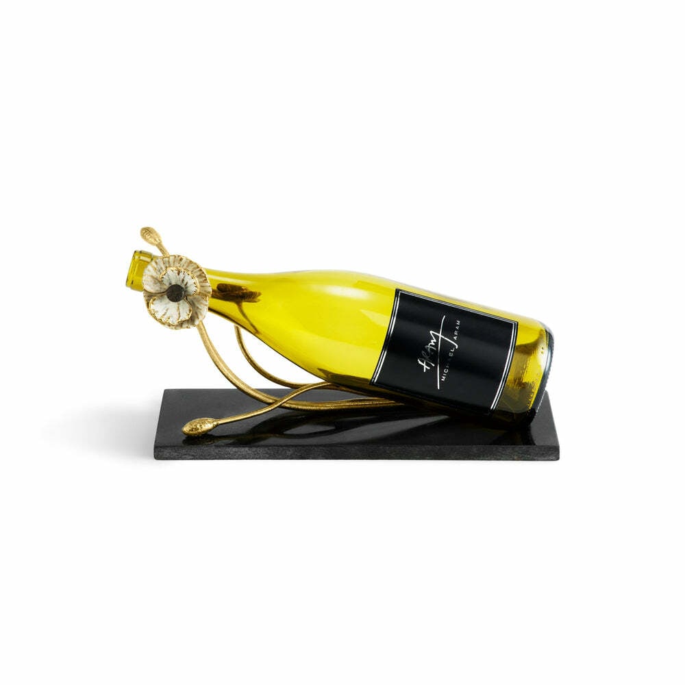 Michael Aram Anemone Brass and Granite Wine Rest SKU 175046: Michael Aram Anemone Brass and Granite Wine Rest SKU 175046 Enhance your dining experience with the Michael Aram Anemone Granite and Brass Wine Rest, beautifully designed to resemble delicate anemone