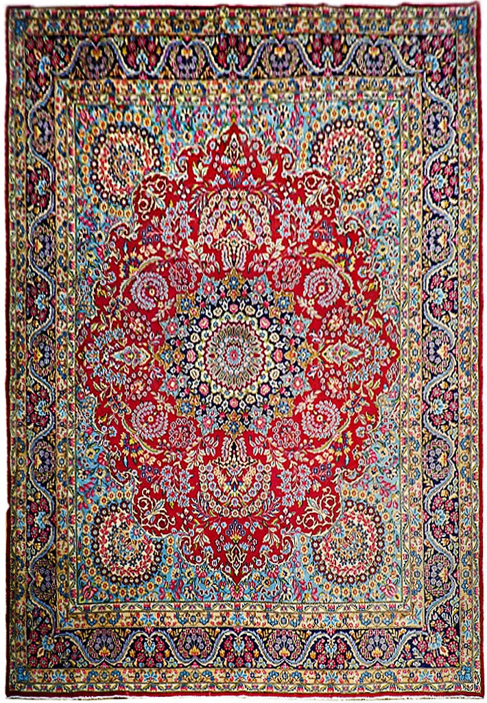 Handcrafted Persian Sarouk Rug 9'10 x 13'2 Traditional Design (1 of 6)