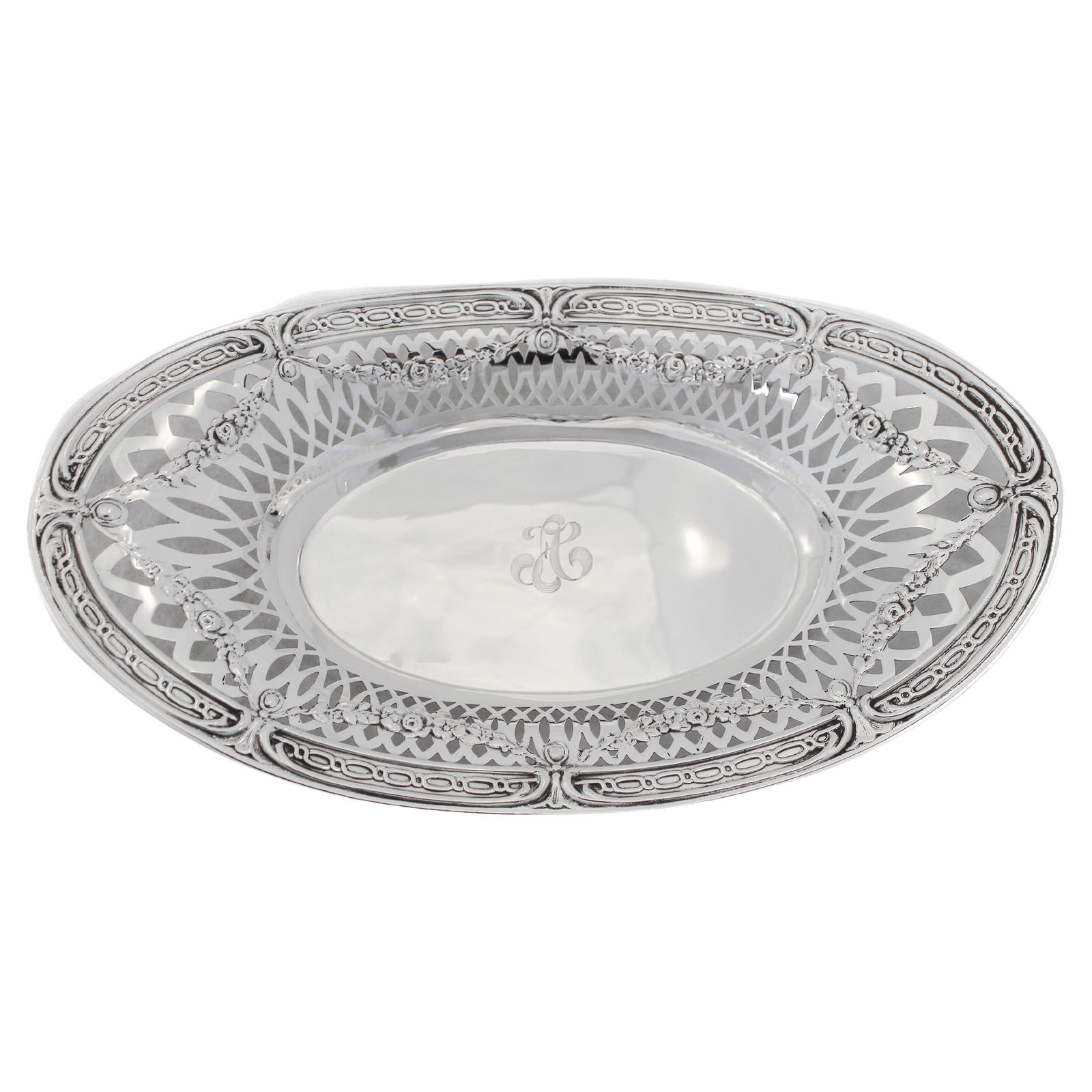 Antique Sterling Silver Breadbasket by Webster 1910s Elegant Design (1 of 6)