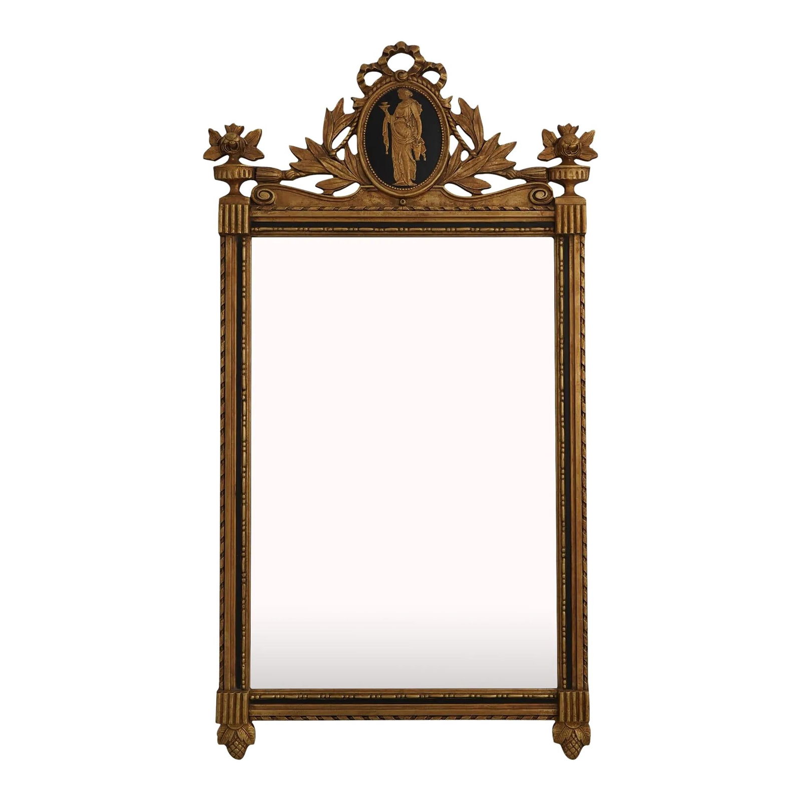Friedman Brothers Neoclassical Gold Mirror with Ribbon Carvings 28x50.5 (1 of 10)