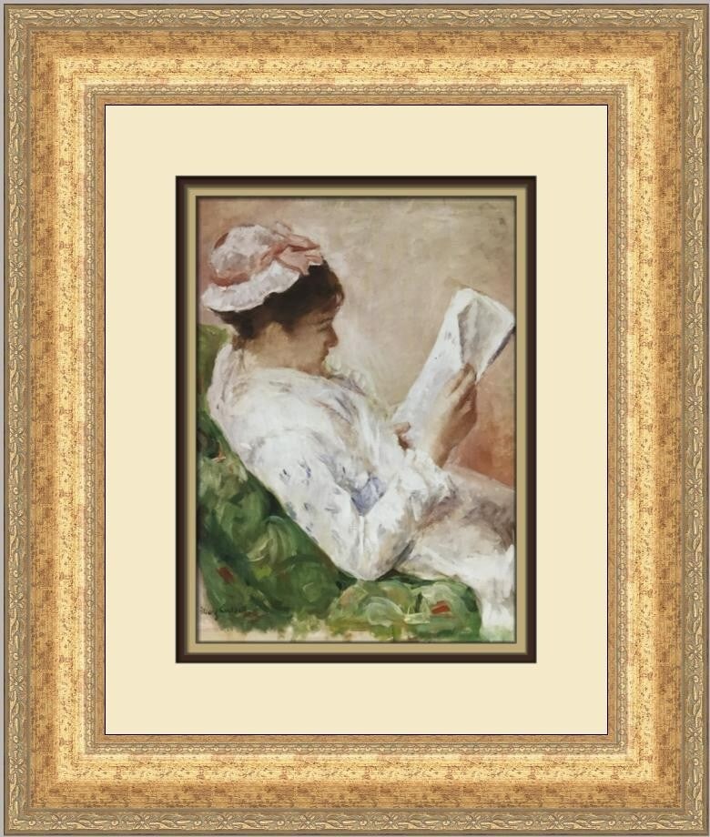 Mary Cassatt Portrait of Lydia Cassatt Custom Framed Art Print (1 of 2)