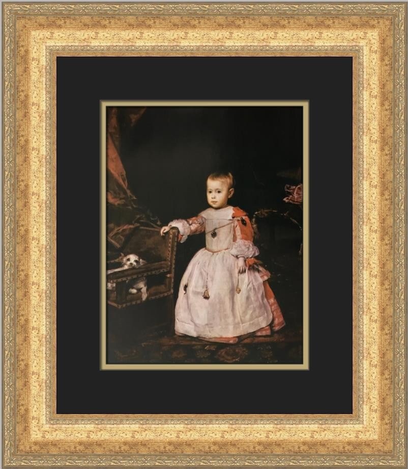 Diego Velazquez Portrait of Prince Felipe Prospero Custom Framed Print 19x17: Diego Velazquez Portrait of Prince Felipe Prospero Custom Framed Print 19x17 This exquisite custom framed print features Diego Velazquez's renowned artwork, 'Portrait of Prince Felipe Prospero.' Measu