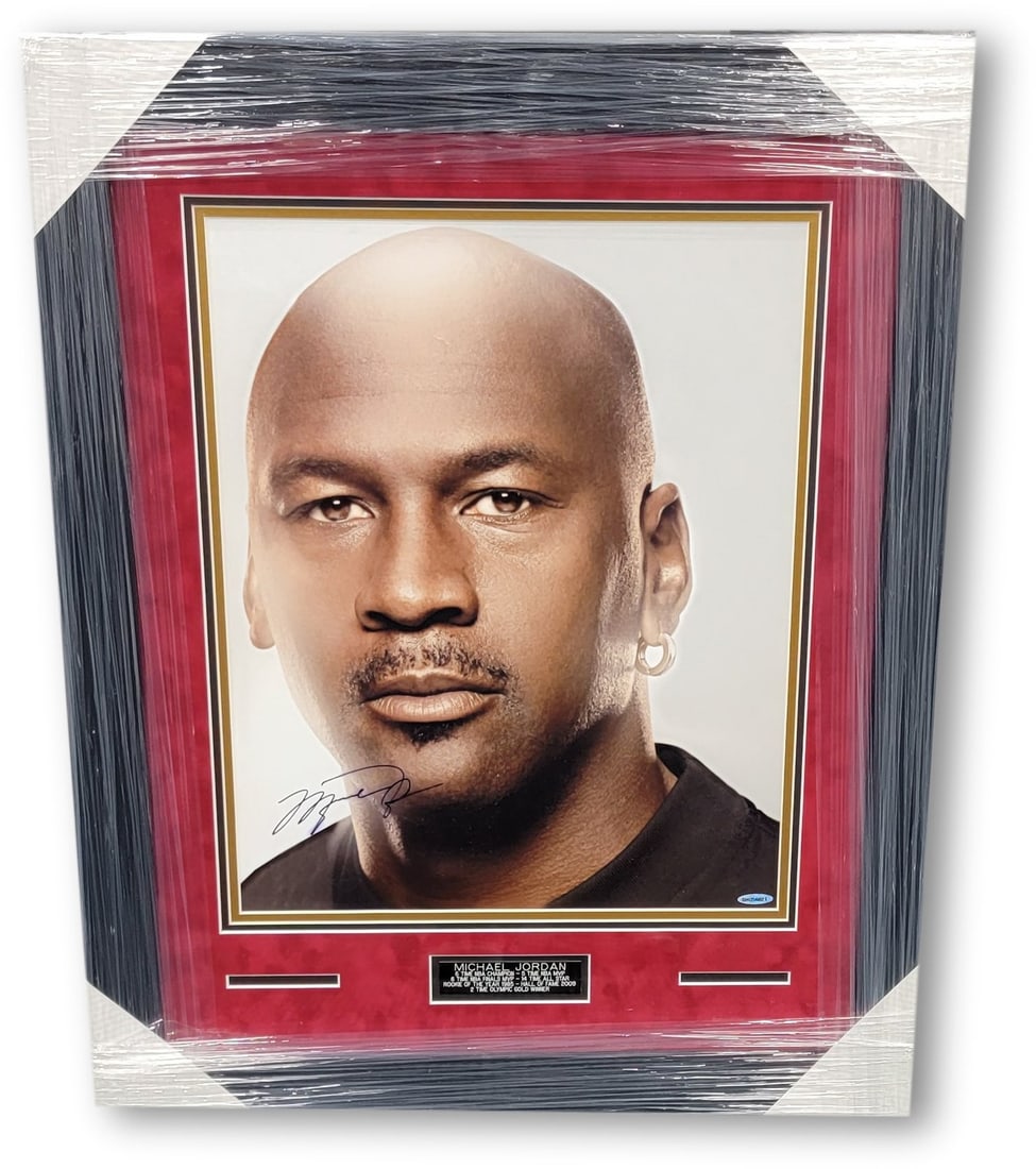Michael Jordan Signed Poster Custom Framed UDA Youth Flight School (1 of 4)