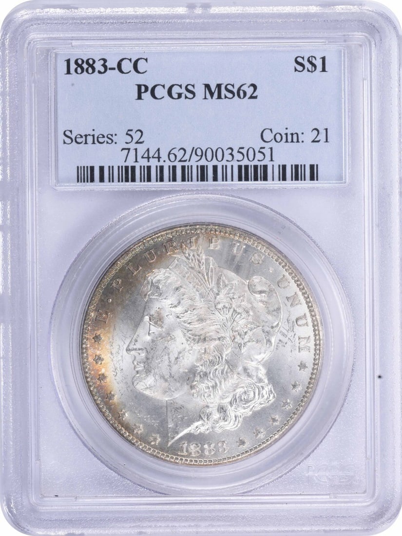 1883-CC Morgan Dollar MS62 PCGS Uncirculated Silver Coin (1 of 2)
