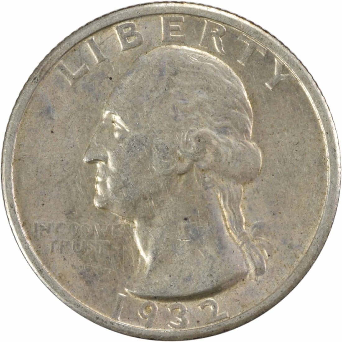 1932-S Washington Silver Quarter AU Uncertified 90% Silver 25C: 1932-S Washington Silver Quarter AU Uncertified 90% Silver 25C This 1932-S Washington Silver Quarter is a notable collectible, featuring a design by John Flanagan. It is in AU (About Uncirculated) con