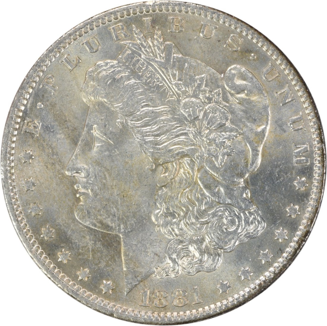 1881-O Morgan Silver Dollar Uncertified BU Silver Coin: 1881-O Morgan Silver Dollar Uncertified BU Silver Coin This 1881-O Morgan Silver Dollar is an uncirculated coin, showcasing a brilliant uncirculated (BU) grade. Crafted from silver and minted at the O