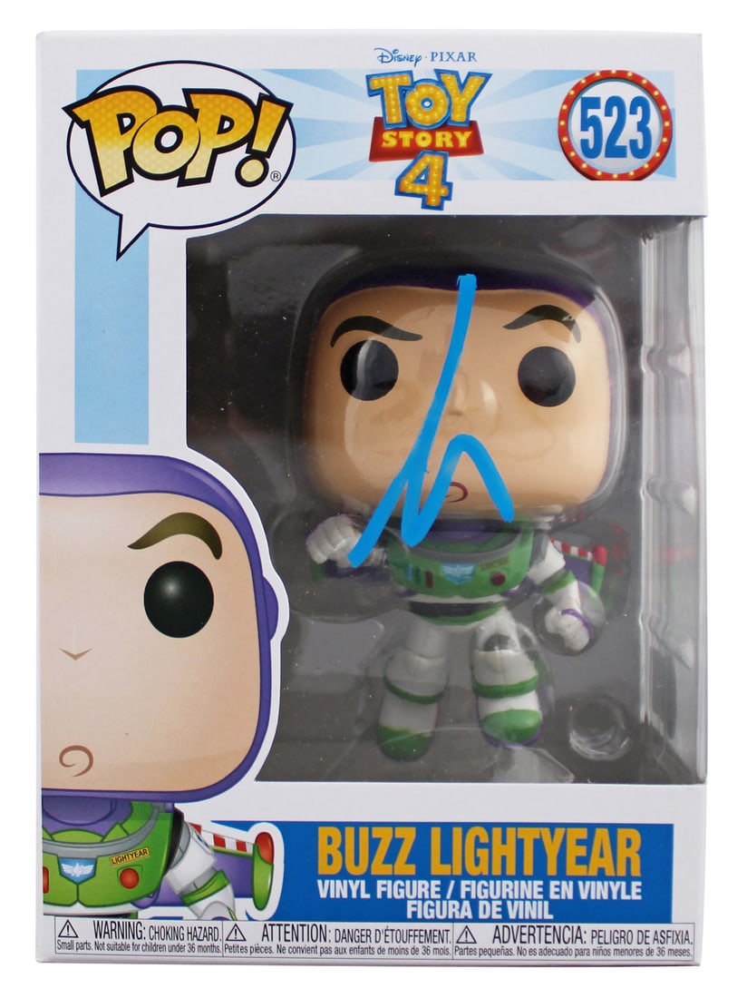 Tim Allen Signed Toy Story 4 Funko Pop #523 BAS Authenticated: Tim Allen Signed Toy Story 4 Funko Pop #523 BAS Authenticated This authentic #523 Funko Pop Vinyl Figure has been personally signed by Tim Allen, known for his role in Toy Story 4. The item comes with