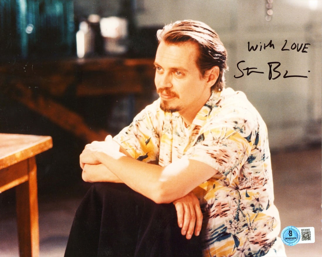 Steve Buscemi Signed Armageddon 8x10 Photo With Love Beckett Authenticated: Steve Buscemi Signed Armageddon 8x10 Photo With Love Beckett Authenticated This stunning horizontal 8x10 photograph features Steve Buscemi from the iconic film Armageddon, personally signed with the h