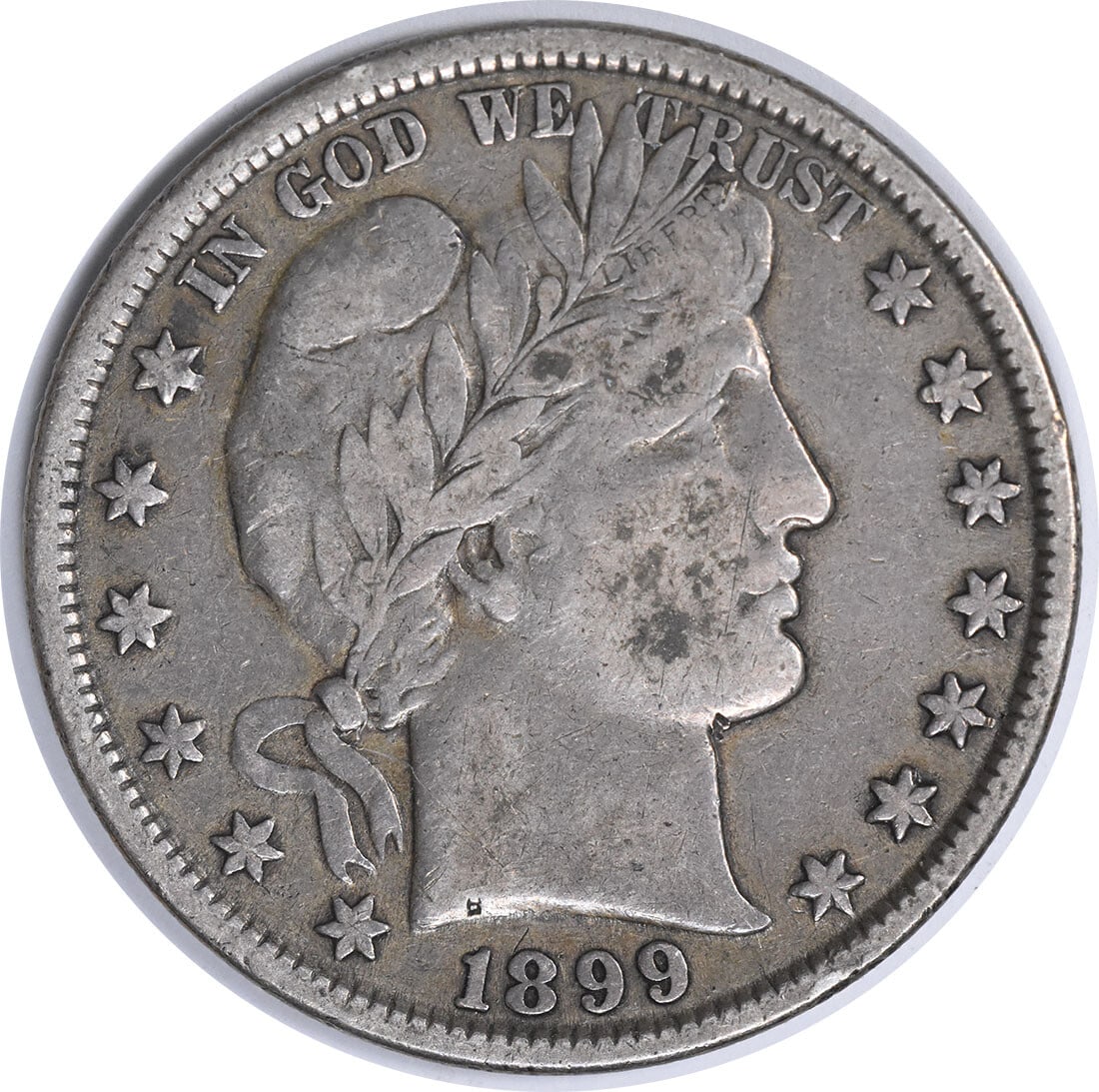 1899 Barber Silver Half Dollar VF Uncertified 50C Coin (1 of 2)