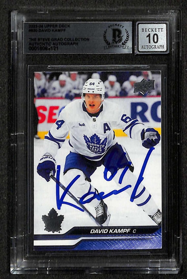 David Kampf Signed 2023-24 Upper Deck Auto 10 Maple Leafs Beckett Authenticated (1 of 1)