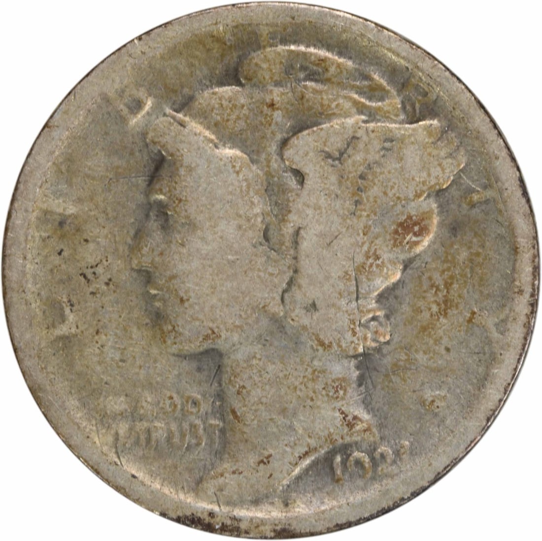 1921 Mercury Dime 10C Uncertified 90% Silver Circulated (1 of 2)