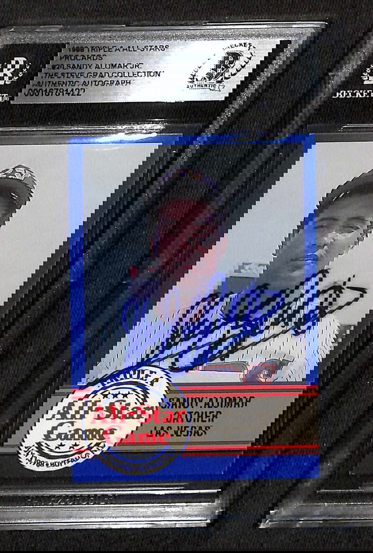 Sandy Alomar Jr. 1988 Triple A All-Stars Signed Rookie Card Beckett Authenticated (1 of 1)