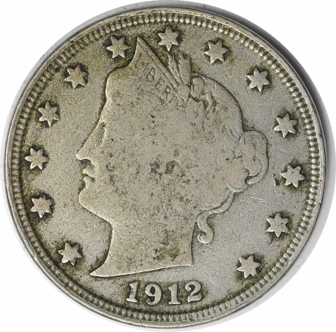 1912-S Liberty Nickel 5C Circulated Uncertified Coin (1 of 2)
