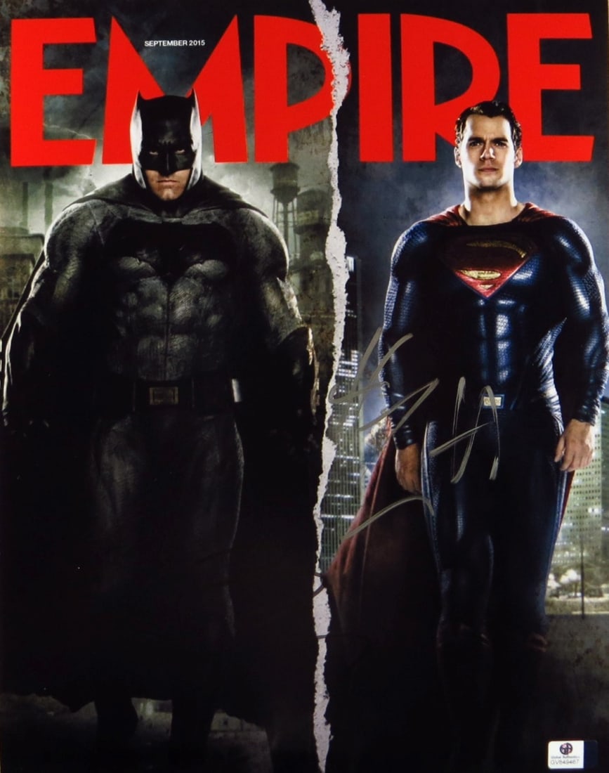Ben Affleck Henry Cavill Autographed 11X14 Batman v Superman Photo GAI Certified (1 of 2)