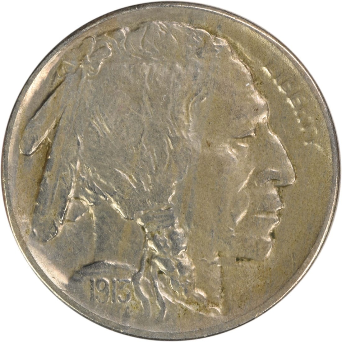 San Francisco Mint 1913 Type 1 Buffalo Nickel EF 5 Cent Uncertified Coin (1 of 2)