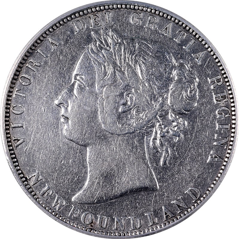 1899 Newfoundland Fifty Cents Silver ICG VF30 Wide 9 Cleaned (1 of 4)