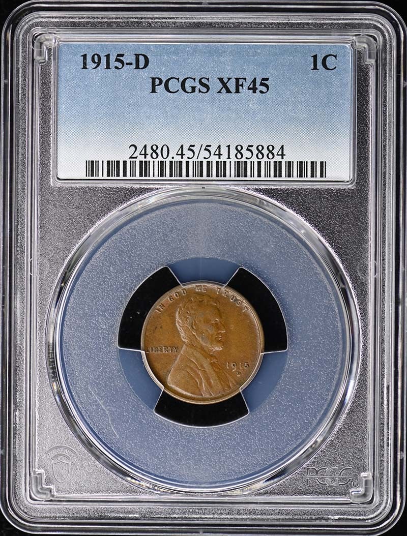 1915-D Lincoln Cent Type 1 Wheat Reverse PCGS XF45BN (1 of 4)