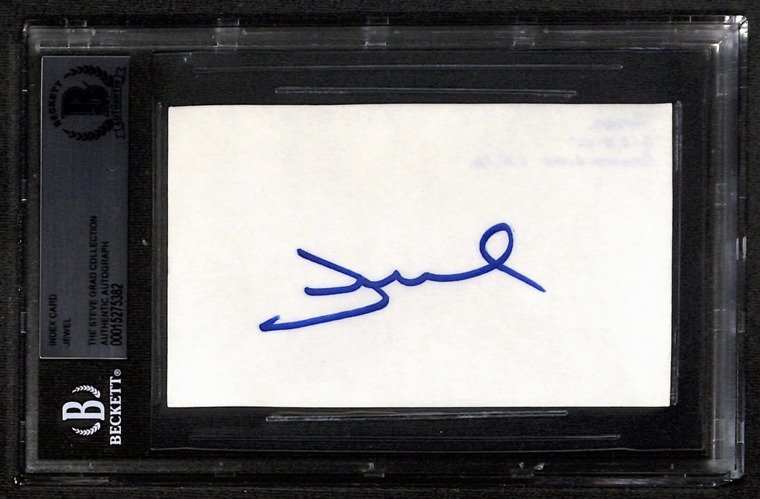 Jewel Signed 3x5 Index Card Beckett Authenticated (1 of 1)