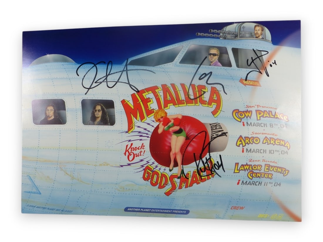 Metallica Signed 13X19 Poster Beckett Authenticated Hetfield Ulrich Trujillo (1 of 5)