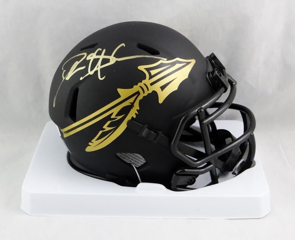 Deion Sanders Autographed Florida State Mini Helmet Beckett Authenticated (1 of 2)