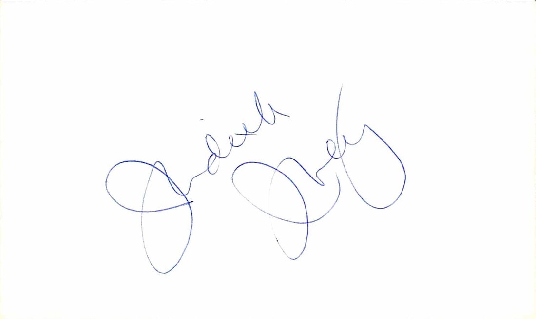 Judith Ivey Signed 3x5 Index Card Beckett Certified (1 of 1)