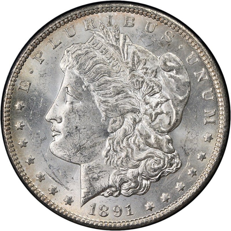 1891-CC GSA Morgan Silver Dollar NGC MS61 Key Date Silver Coin (1 of 4)