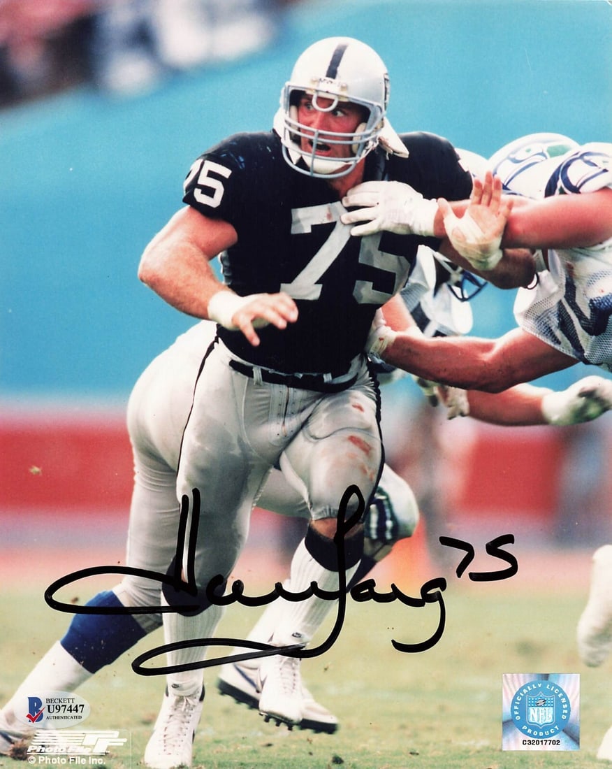 Howie Long Oakland Raiders Signed 8x10 Photo BAS U97447 (1 of 1)
