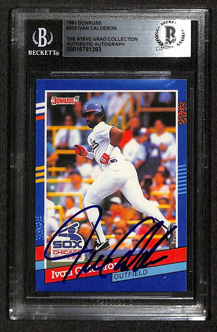 Ivan Calderon Signed 1991 Donruss #203 Baseball Card Beckett Authenticated (1 of 1)