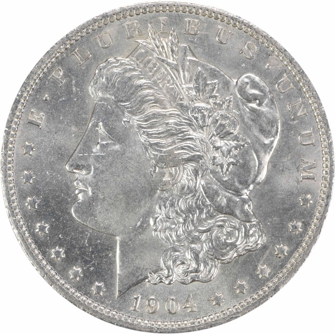 1904-O Morgan Silver Dollar Choice BU Uncertified Coin: 1904-O Morgan Silver Dollar Choice BU Uncertified Coin This 1904-O Morgan Silver Dollar is a stunning piece of American numismatic history. Struck in 1904 at the New Orleans mint, this coin is compose