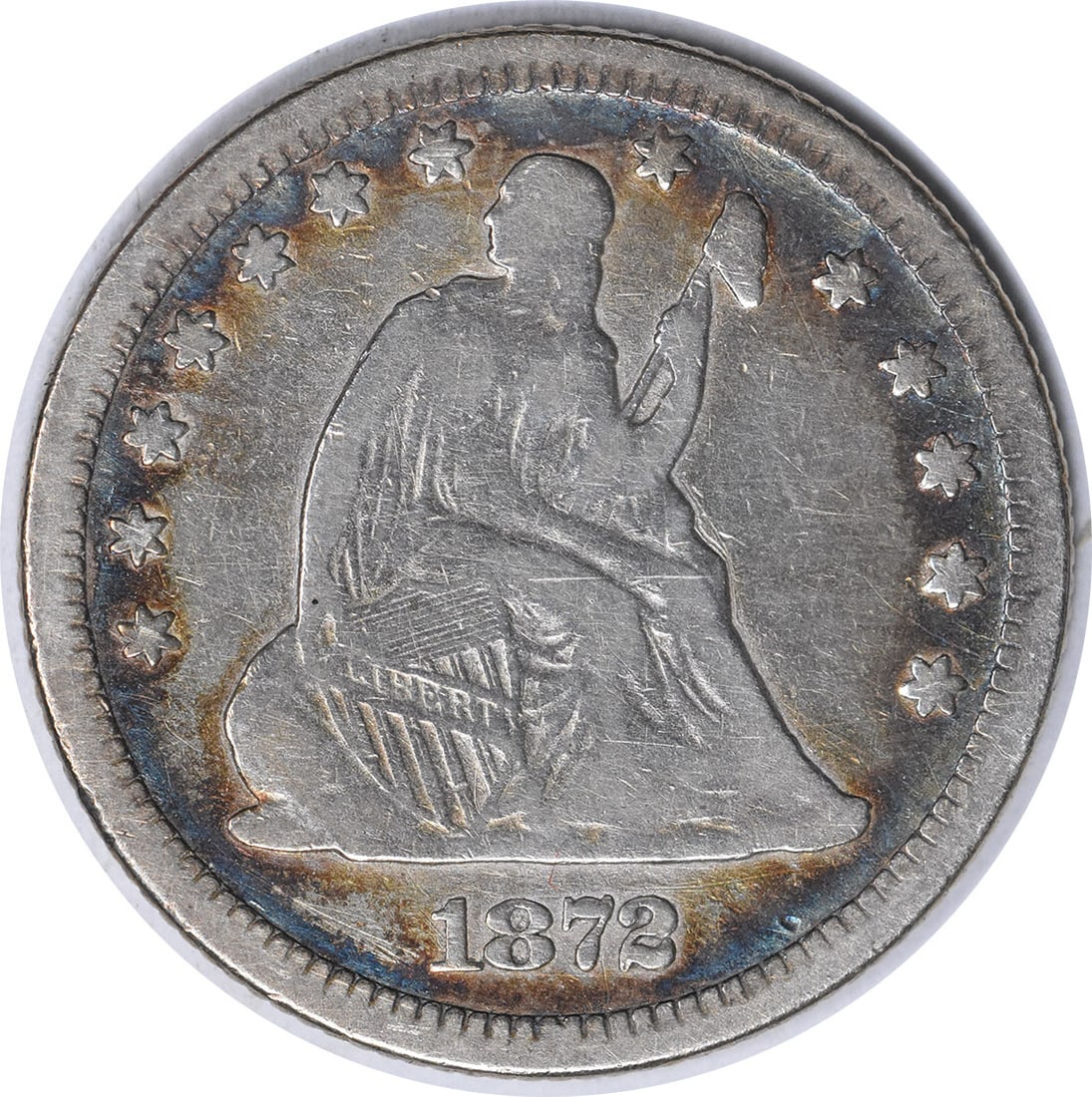 1872 Liberty Seated Silver Quarter 90% Silver Uncertified Philadelphia Mint (1 of 2)