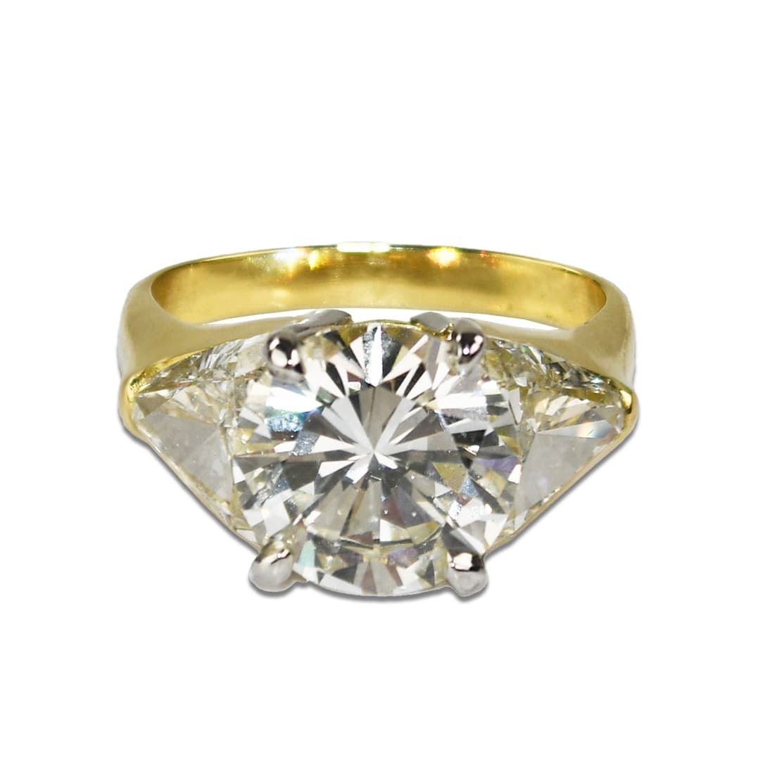 GIA Certificate 18k Yellow Gold Diamond Solitaire Engagement Ring 6.73ct (1 of 7)