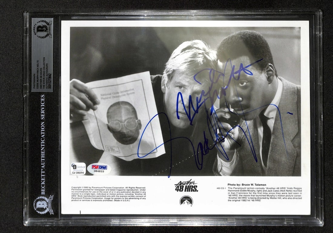 Eddie Murphy Nick Nolte Signed 8x10 Photo Another 48 Hours Beckett Authenticated (1 of 1)