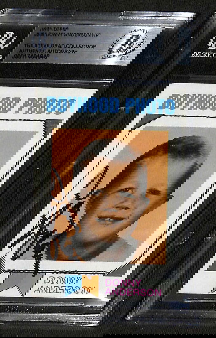 Donny Anderson 1973 Topps #265 Signed Football Card Beckett Authenticated (1 of 1)