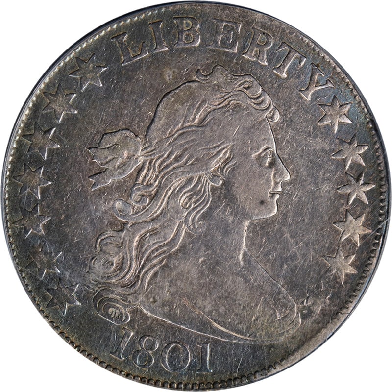 1801 Bust Half Dollar ANACS VF20 Details Key Date Silver Coin (1 of 4)