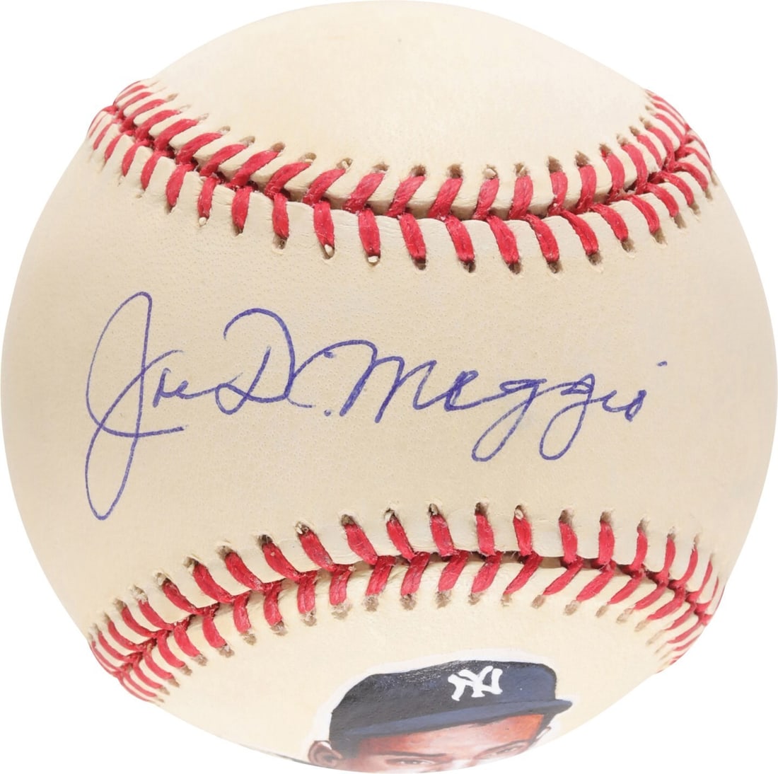 Joe DiMaggio Signed Baseball PSA GEM MINT 10 with Portrait: Joe DiMaggio Signed Baseball PSA GEM MINT 10 with Portrait This official American League baseball, authenticated by PSA, features the flawless signature of legendary player Joe DiMaggio, scripted in b