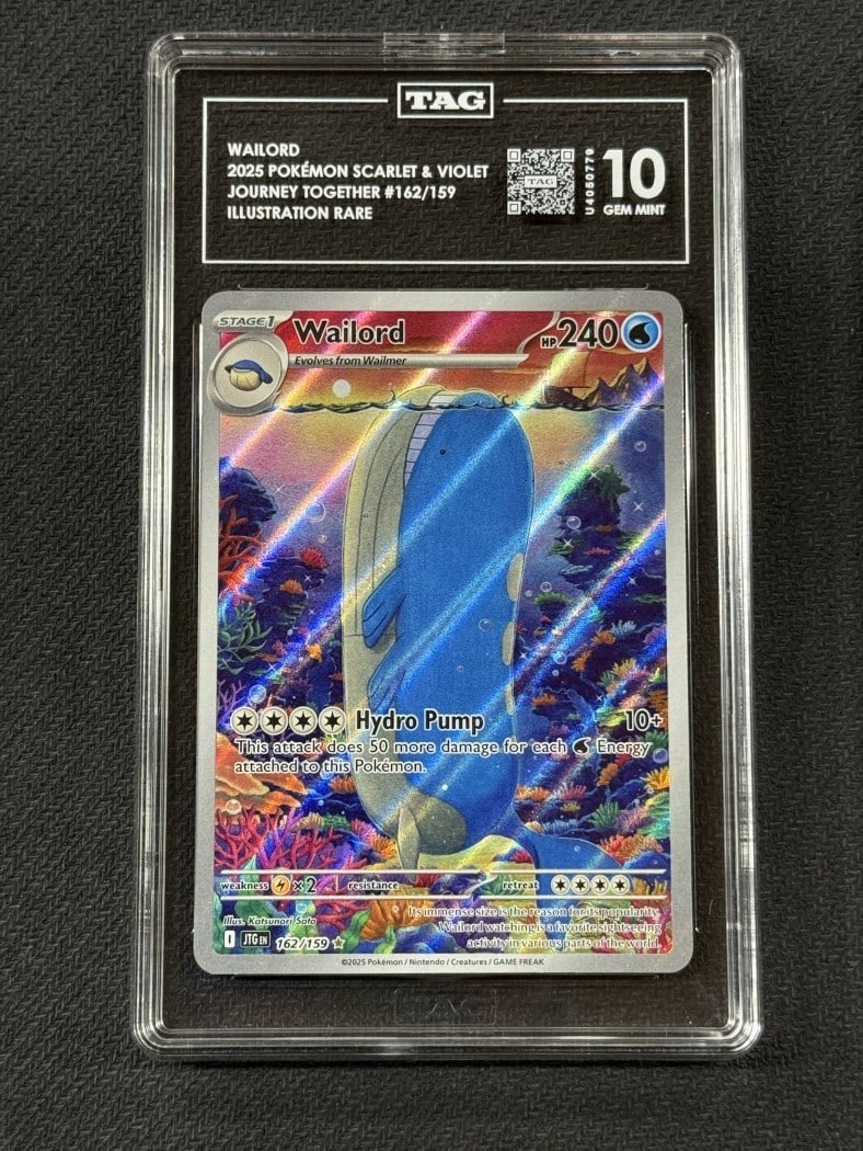 Wailord Rare Pokemon Journey Together TAG 10 Card 162/159 (1 of 2)