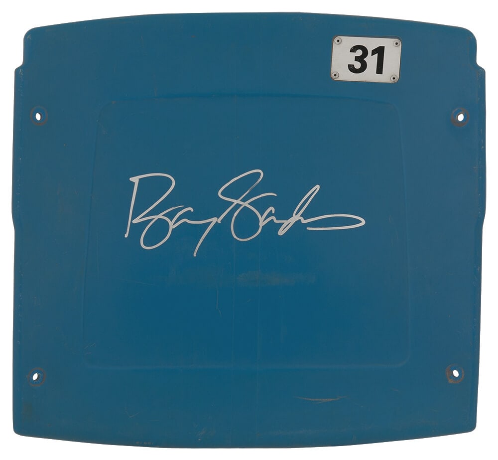 Barry Sanders Signed Blue Seatback Detroit Silverdome Stadium with COA (1 of 1)
