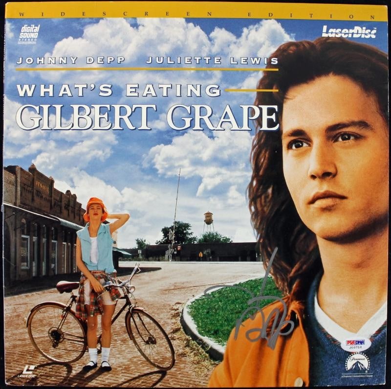 Johnny Depp Signed Gilbert Grape Laserdisc Cover PSA/DNA Certified (1 of 2)