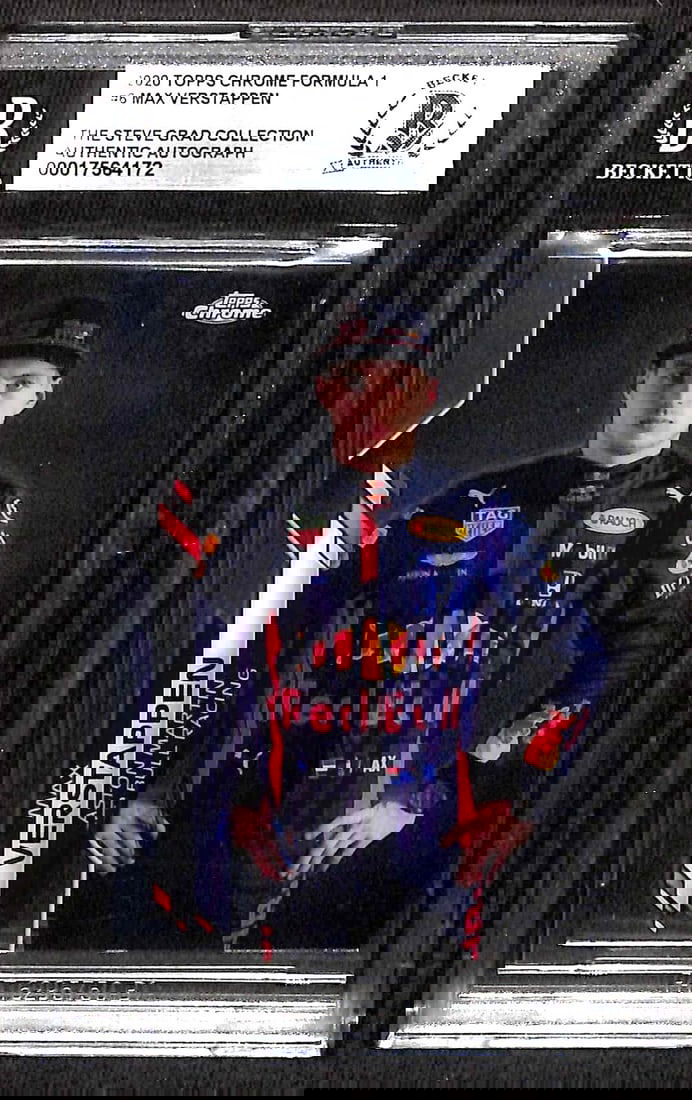 Max Verstappen 2020 Topps F1 Chrome #6 Signed Rookie Card Beckett Authenticated (1 of 1)