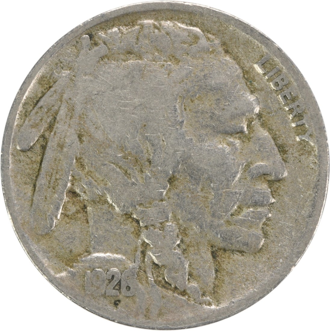 1926-S Buffalo Nickel 5C Uncertified by James Earle Fraser: 1926-S Buffalo Nickel 5C Uncertified by James Earle Fraser This 1926-S Buffalo Nickel is a classic piece of American numismatics, featuring the iconic design by James Earle Fraser. With a grade of Fin