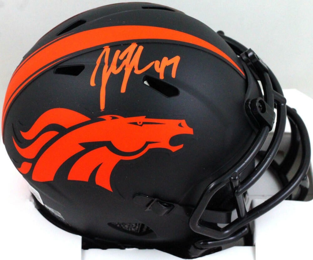 John Lynch Signed Denver Broncos Eclipse Mini Helmet Beckett Authenticated (1 of 8)