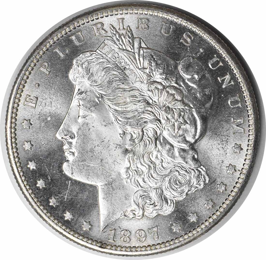 1897-S Morgan Silver Dollar Choice BU Uncertified Silver Coin (1 of 2)